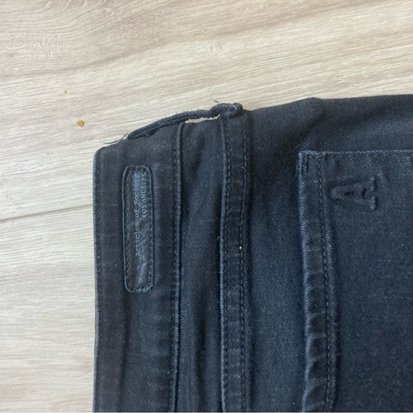 Articles of society womens distressed black stretch jeans size 32 - Picture 3 of 5